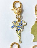bag charm charms key chain ring keyring keychain gold golden heart flower flowers floral plants pretty garden iris hydrangea sunflower sunflowers lupin pink purple lilac yellow orange blue uk cute kawaii gift gifts shop store planner addict addicts stoking filler fillers