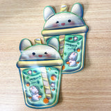 cello plastic bag bags resealable re-sealable zip closure drink drinks cup cups kawaii cute animal straw pink blue yellow green puppy dog bunny rabbit cat kitty uk stationery gift gifts packaging supplies shop store