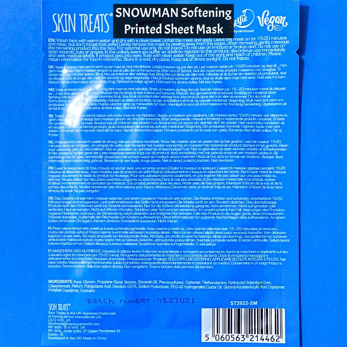 face mask masks sheet printed moisturising nourishing hydrating hydrogel glitter snowman snowmen mrs claus santa mr father christmas festive gift gifts beauty uk cute kawaii milk collagen pack packs soothing shop store stocking filler fillers fun kids her