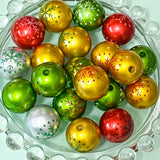 jumbo big large 15mm acrylic wood wooden christmas bead beads individual red green blue white orange snowman santa bell tree belt gingerbread man uk cute kawaii craft supplies jewellery making santa foil foiled 16mm