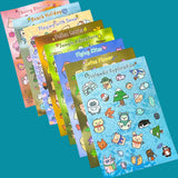 cute kawaii sticker stickers season seasons autumn winter spring summer stationery sheet sheets pack uk planner addict animal animals snow jungle cherry blossom bunny bear pig cat