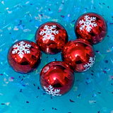 jumbo big large 15mm acrylic wood wooden christmas bead beads individual red green blue white orange snowman santa bell tree belt gingerbread man uk cute kawaii craft supplies jewellery making lustre metallic foil