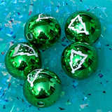 jumbo big large 15mm acrylic wood wooden christmas bead beads individual red green blue white orange snowman santa bell tree belt gingerbread man uk cute kawaii craft supplies jewellery making metallic foil