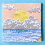 oil painting stick memo memos note pad notes post it cute kawaii landscape pretty purple pink blue green ocean seashore field mountain hills fuji uk stationery shop store planner supplies gift gifts art