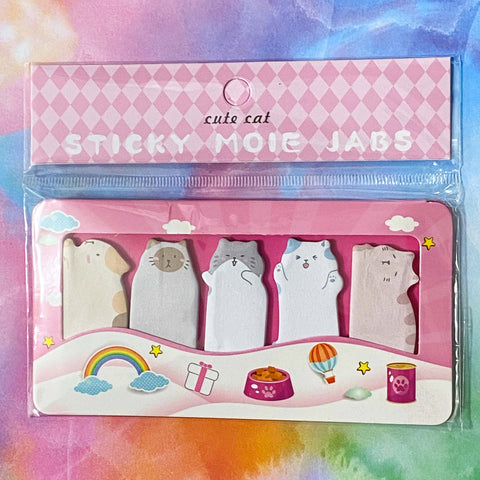 sticky memo memos index tab tabs set cute kawaii animal animals uk stationery gift gifts shop store fun pretty present ideas panda pandas dog puppy puppies dogs kitten cat cats kittens capybara capybaras fish ocean life parrot bird birds parrots