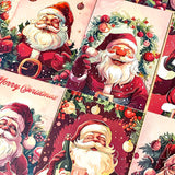 vintage retro nostalgia deer baby deers santa claus father christmas festive gingerbread man men ginger bread postcard postcards cards post uk cute kawaii stationery supplies shop store red pink