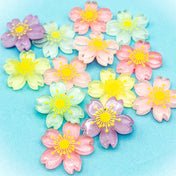 cherry blossom acrylic flower fb flatback fbs resin cabochon uk cute kawaii floral craft supplies easter flowers shop store big large chunky pretty flowers