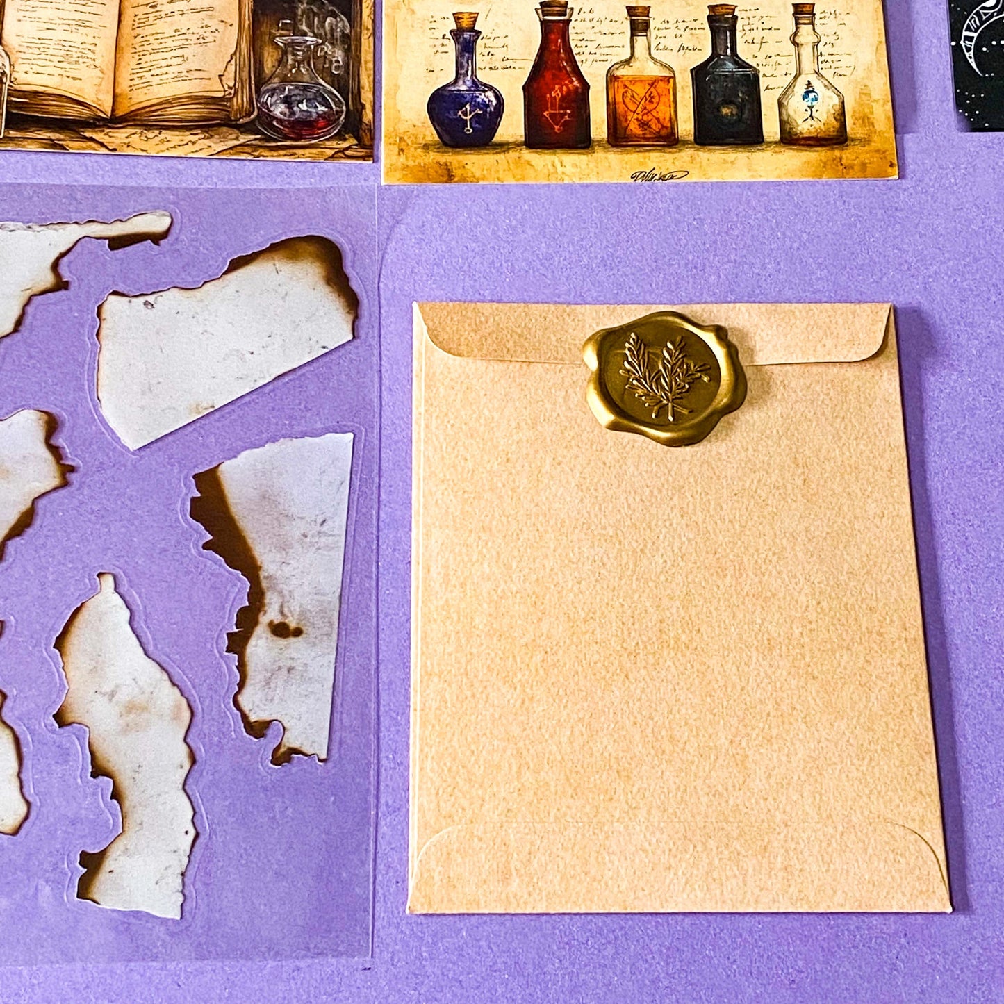 MIDNIGHT APOTHECARY Writing Set - Vintage Curiosity Letterbox Gift Bundle