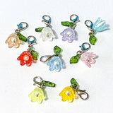 On offer! PEARLY FLOWER & LEAF Silver CLIP- 9 Iridescent Colours