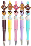 Beaded SWEET TREATS PENS Black Ballpoint KIT (13 pieces inc 2 Pens)
