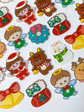 To Clear- just 25p! CHRISTMAS GLITTER FLATBACK- 9 Sparkly Designs