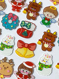 To Clear- just 25p! CHRISTMAS GLITTER FLATBACK- 9 Sparkly Designs
