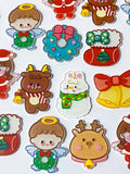 To Clear- just 25p! CHRISTMAS GLITTER FLATBACK- 9 Sparkly Designs