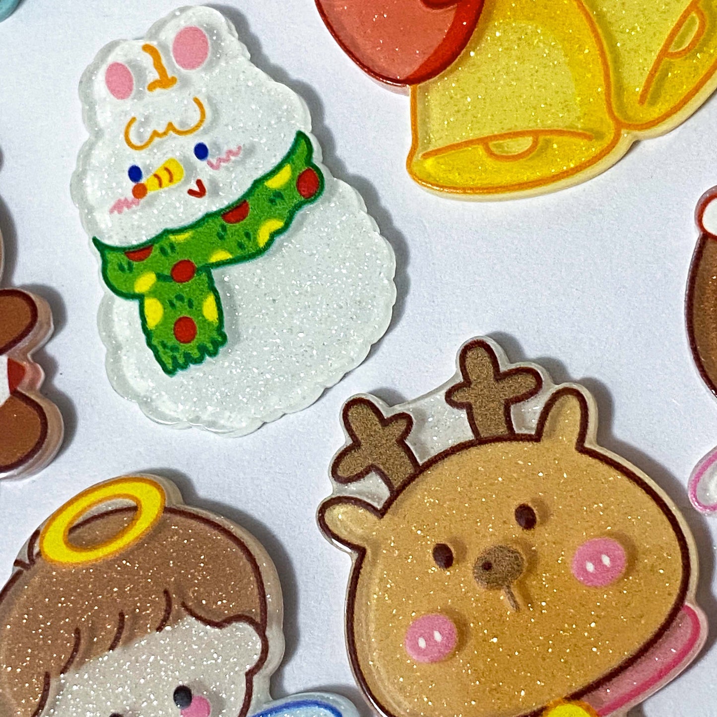 christmas festive glitter glittery fb flatback flat back backs fbs embellishment planar big large santa deer reindeer angel angels stocking wreath snowman bunny boy girl bells bright colourful uk craft supplies shop store cute kawaii