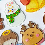 christmas festive glitter glittery fb flatback flat back backs fbs embellishment planar big large santa deer reindeer angel angels stocking wreath snowman bunny boy girl bells bright colourful uk craft supplies shop store cute kawaii