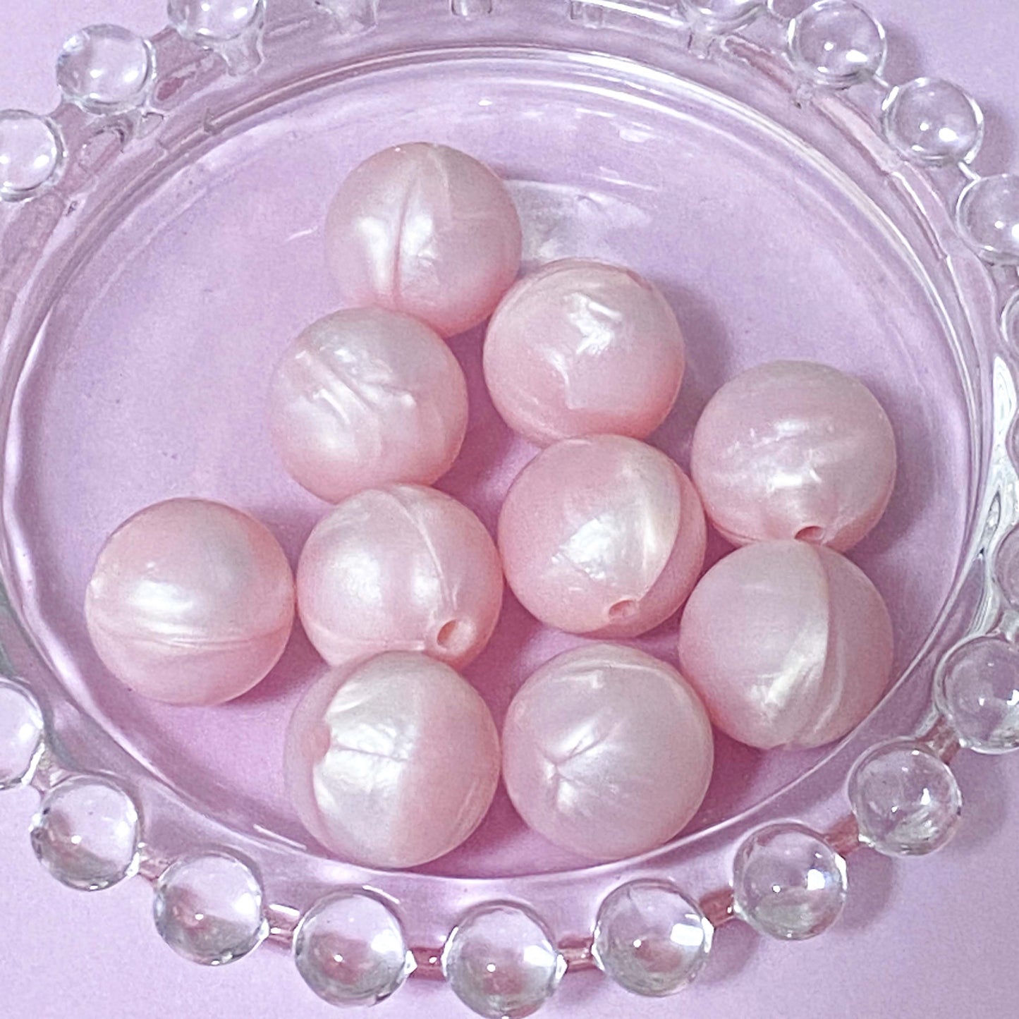 pearl pearly pearlescent bead beads jumbo big large huge 15mm silicone soft touch uk cute kawaii craft supplies shop store shimmer shimmery lustre gold deep pink dark grey round beaded pen pens jewellery blue pale pink green