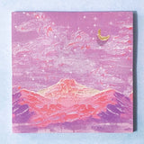 oil painting art picture 3d paintings landscape pretty memo memos pad sticky note notes square tabs waves mountain clouds floral flowers purple lilac pink uk cute kawaii stationery shop store planner supplies