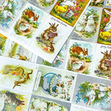 spring postcard postcards car cards greetings easter springtime flower flowers nature rabbit rabbits bunny bunnies nostalgia vintage retro old fashioned drawings sepia distressed chick uk cute kawaii stationery gifts sticker stickers seals envelopes envelope