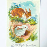 spring postcard postcards car cards greetings easter springtime flower flowers nature rabbit rabbits bunny bunnies nostalgia vintage retro old fashioned drawings sepia distressed chick uk cute kawaii stationery gifts sticker stickers seals envelopes envelope victorian