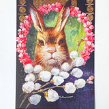 spring postcard postcards car cards greetings easter springtime flower flowers nature rabbit rabbits bunny bunnies nostalgia vintage retro old fashioned drawings sepia distressed chick uk cute kawaii stationery gifts sticker stickers seals envelopes envelope victorian