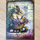 easter bunny bunnies rabbit rabbits card cards greeting greetings happy postcard postcards sticker stickers seal cute kawaii globe dome domes basket baskets spring victorian vintage retro scrapbook old style uk stationery shop store