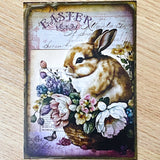 easter bunny bunnies rabbit rabbits card cards greeting greetings happy postcard postcards sticker stickers seal cute kawaii globe dome domes basket baskets spring victorian vintage retro scrapbook old style uk stationery shop store