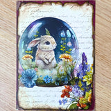 easter bunny bunnies rabbit rabbits card cards greeting greetings happy postcard postcards sticker stickers seal cute kawaii globe dome domes basket baskets spring victorian vintage retro scrapbook old style uk stationery shop store