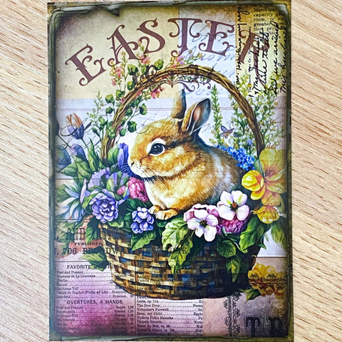 easter bunny bunnies rabbit rabbits card cards greeting greetings happy postcard postcards sticker stickers seal cute kawaii globe dome domes basket baskets spring victorian vintage retro scrapbook old style uk stationery shop store