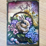 easter bunny bunnies rabbit rabbits card cards greeting greetings happy postcard postcards sticker stickers seal cute kawaii globe dome domes basket baskets spring victorian vintage retro scrapbook old style uk stationery shop store