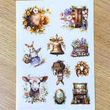 easter bunny bunnies rabbit rabbits card cards greeting greetings happy postcard postcards sticker stickers seal cute kawaii globe dome domes basket baskets spring victorian vintage retro scrapbook old style uk stationery shop store