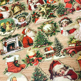 a victorian vintage retro christmas festive laptop sticker stickers set k cute kawaii red green white sepia stationery gift gifts matte satin old fashioned seals santa car tree trees present angel angels girl children bauble star snow globe
