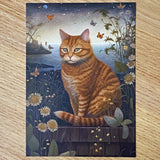 OUTDOOR CAT Individual Kitty POSTCARD & STICKERS/ENVELOPES