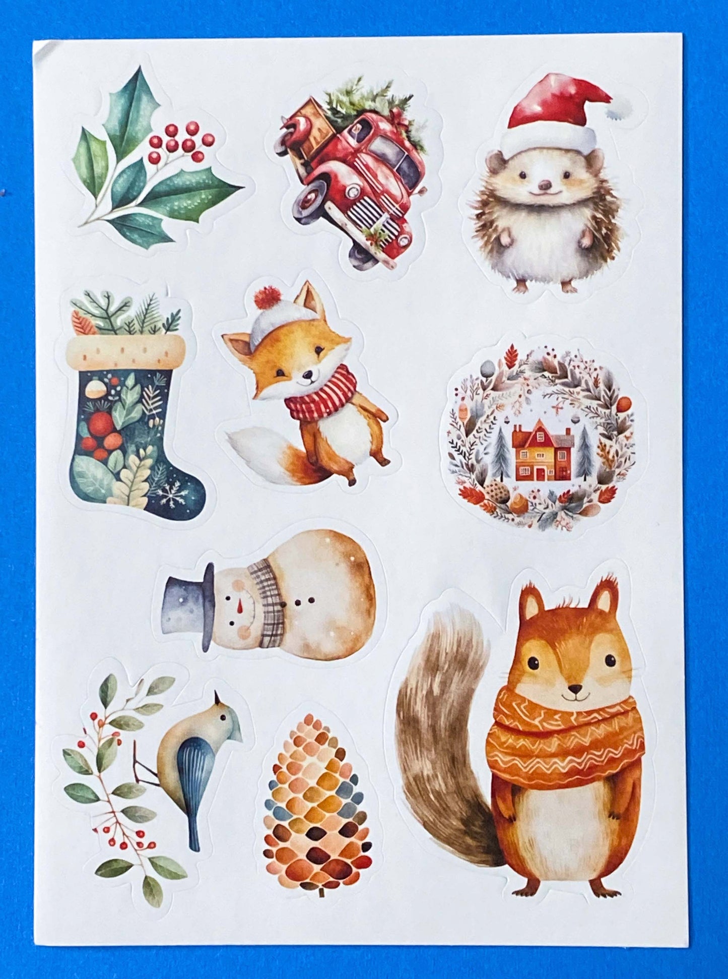 STARRY SKY FESTIVE POSTCARD & Stickers