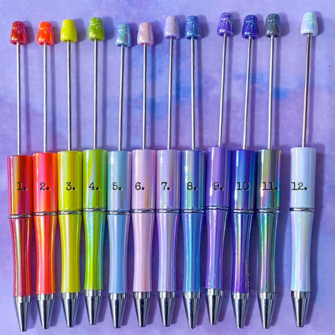 PEARLESCENT PEN BASE Blank for Build Your Own Pens - Black Ballpoint Ink