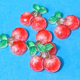 large red fruit fruits faceted sparkly glossy acrylic flatback flat back backs fb fbs flatbacks embellishments uk cute kawaii craft supplies strawberry strawberries cherry cherries peach peaches water melon watermelon pretty  chunky large