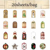 christmas festive die cut cuts card cardboard sticker stickers scrapbook scrapbooking card making supplies pretty red green tag tags pack of 20 motifs stationery shop store planner addict