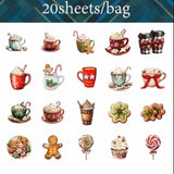 christmas festive die cut cuts card cardboard sticker stickers scrapbook scrapbooking card making supplies pretty red green tag tags pack of 20 motifs stationery shop store planner addict