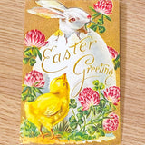 easter card cards post postcard greetings happy spring victorian vintage retro nostalgic uk cute kawaii stationery gift gifts shop store rabbit bunny chick chicks cross religious lamb lambs sheep hen floral flower flowers pretty yellow blue pink angel angels