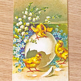 easter card cards post postcard greetings happy spring victorian vintage retro nostalgic uk cute kawaii stationery gift gifts shop store rabbit bunny chick chicks cross religious lamb lambs sheep hen floral flower flowers pretty yellow blue pink angel angels
