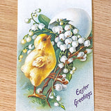 easter card cards post postcard greetings happy spring victorian vintage retro nostalgic uk cute kawaii stationery gift gifts shop store rabbit bunny chick chicks cross religious lamb lambs sheep hen floral flower flowers pretty yellow blue pink angel angels