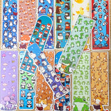 cute kawaii animal animals reading book books bookmark bookmarks card uk stationery shop store panda seal whale cat dog frog giraffe crocodile fox deer penguin bear mouse mushroom colourful tower