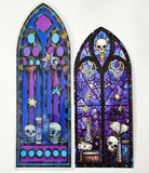 purple and blue and black halloween spooky card plastic bookmark bookmarks book marks uk cute kawaii stationery gift gifts shop store stained glass window windows vibrant colourful holo holographic foil