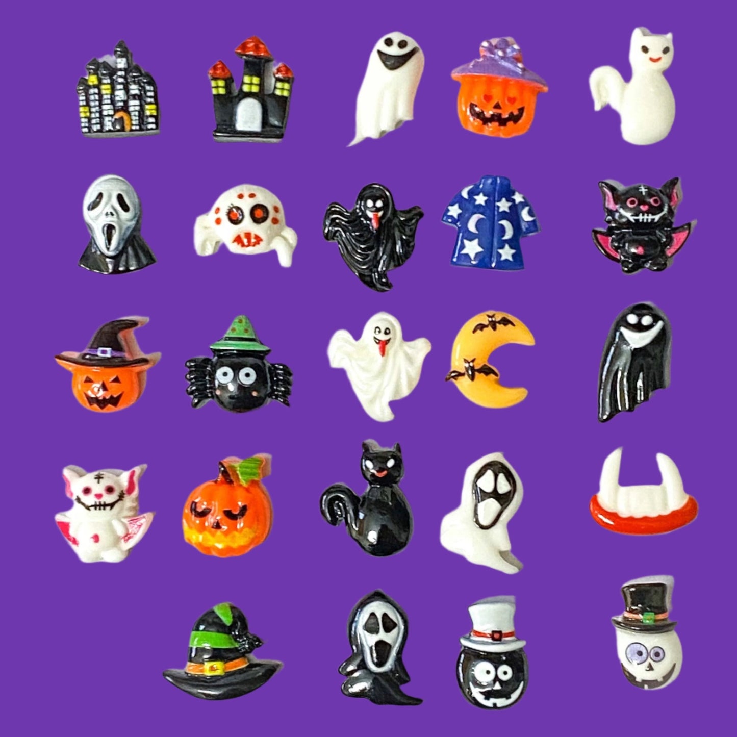 halloween spooky resin fb flat back flatbacks fbs embellishment embellishments cute kawaii craft supplies shop store uk ghost ghosts bat bats pumpkin pumpkins withc hat magic haunted house houses cat cats death fangs snowman monster scream