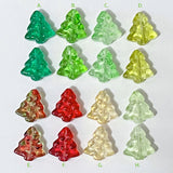 christmas tree bead beads large 16mm glass extra special craft supplies shop store uk cute kawaii green red gold ombre moss dark mid jewellery making crafts