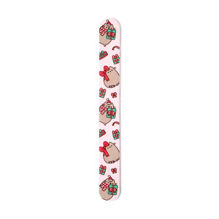 pusheen the cat cats nail file files long big large christmas festive gift gifts uk cute kawaii stocking filler fillers lover lovers kitty red green pink turquoise mint design fun present for her girl puckator