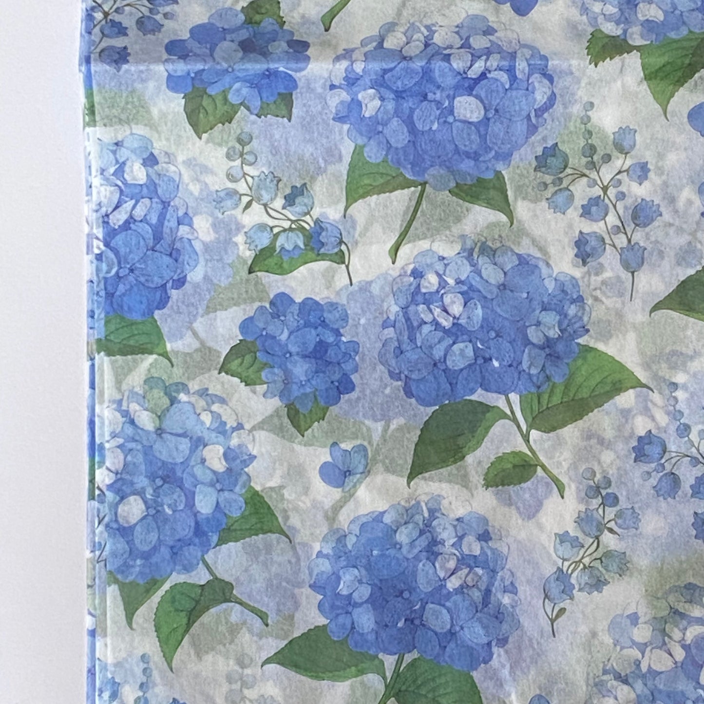 Tissue Paper 2 Sheets- BLUE HYDRANGEA #11