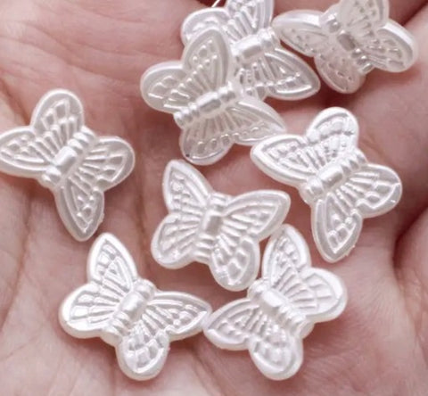 PASTEL MIX Bead Bundle Acrylic x25 with Butterfly