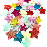 Last few-Just 3p!  Glittery AB Star Fabric Patch 26mm