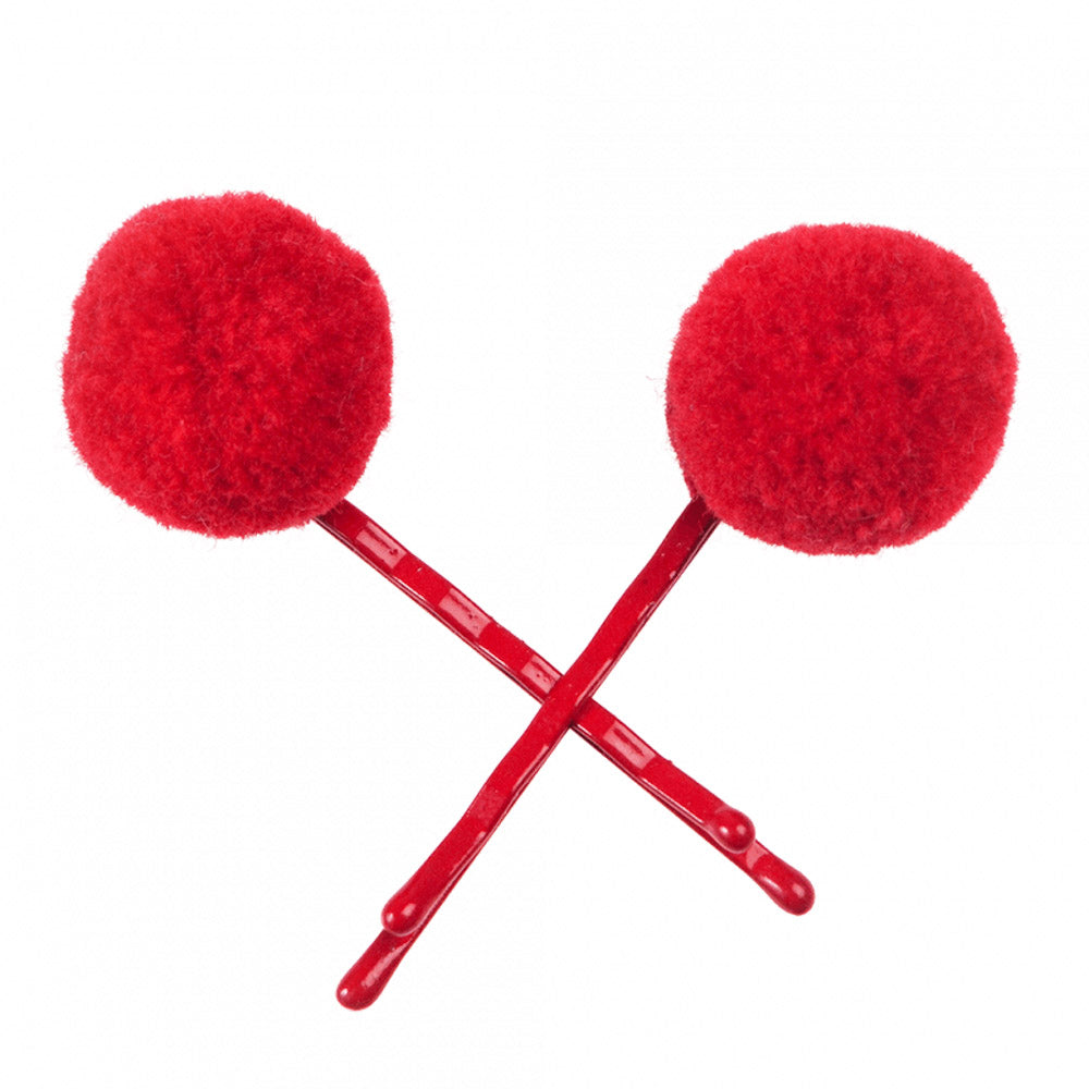  Red Pom Poms