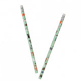 nine lives cat cats kitten kitty kittens lovers pencil HB single one eraser rubber uk cute kawaii stationery kids turquoise green mint